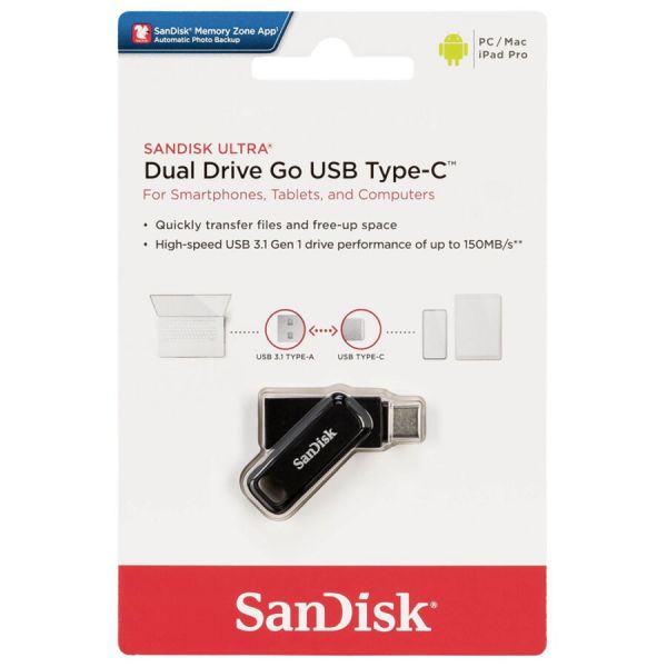 Հիշողության կրիչ  SanDisk Flash Dual Go Type-C 128GB